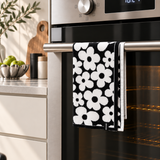 The Ultimate Tea Towel - Black | White Petal