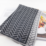The Ultimate Tea Towel - Graphite Lunar Herringbone
