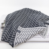 The Ultimate Tea Towel - Graphite Lunar Herringbone