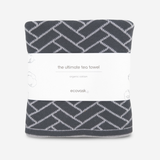 The Ultimate Tea Towel - Graphite Lunar Herringbone