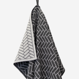 The Ultimate Tea Towel - Graphite Lunar Herringbone