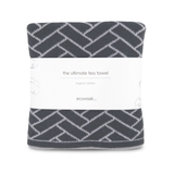 The Ultimate Tea Towel - Graphite Lunar Herringbone