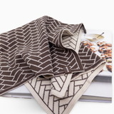 The Ultimate Tea Towel - Chocolate Herringbone