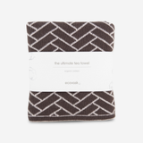 The Ultimate Tea Towel - Chocolate Herringbone