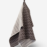 The Ultimate Tea Towel - Chocolate Herringbone